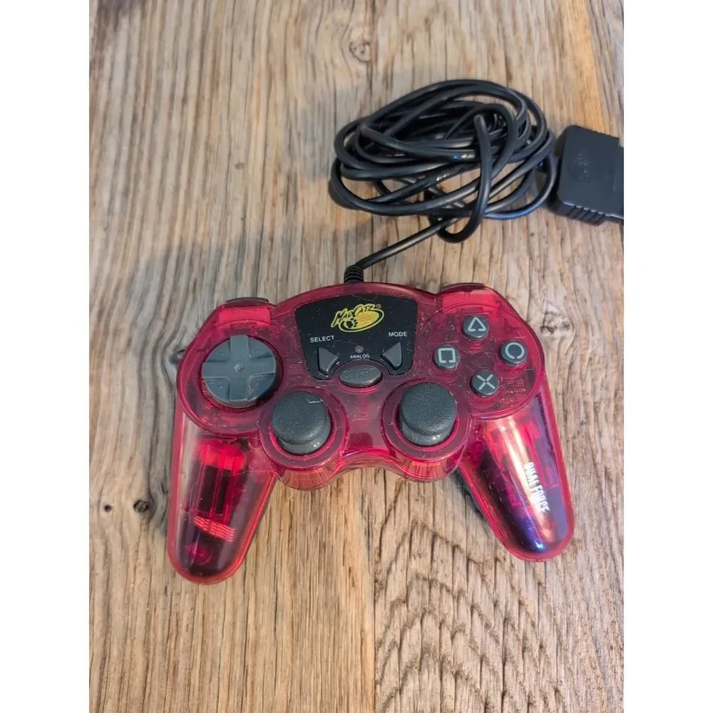 Mad Catz Dual Force Red Game Controller For PlayStation 2 PS2 Gaming Console